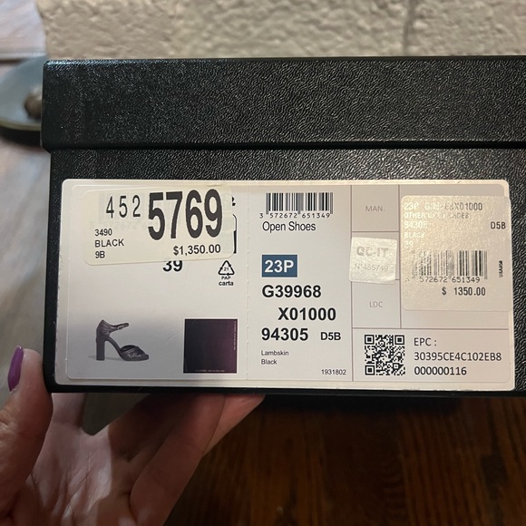 BRAND NEW IN BOX! Chanel peep-toe block-heeled pump sandal. Size: Euro 39/US 9. - Picture 8 of 9